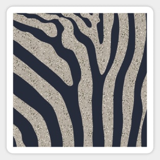 Textured Small Terrazzo Zebra Stripes Pattern Magnet